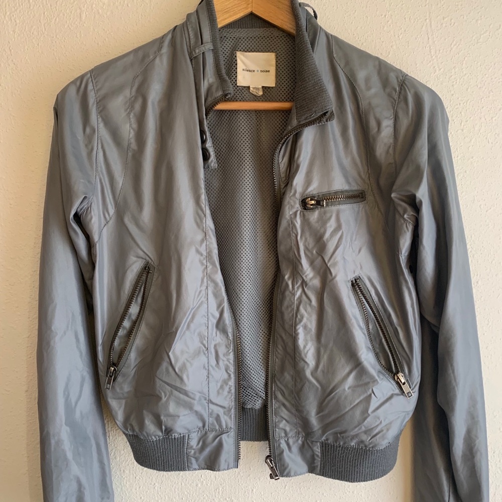 Member’s only style grey jacket